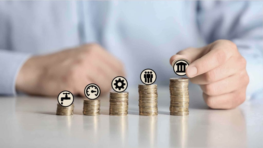A person counting pennies